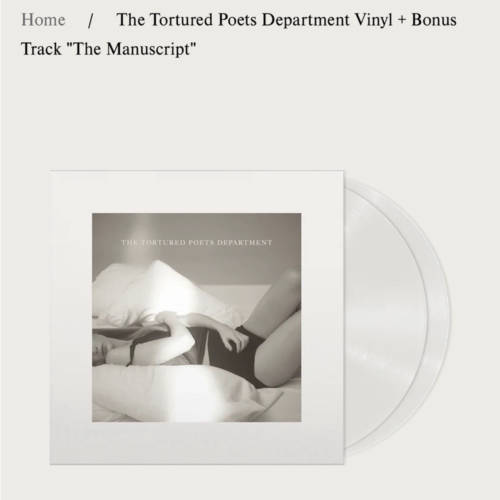 Taylor Swift Tortured Poets Dept Vinyl with Bonus “The Manuscript” - Picture 3 of 5